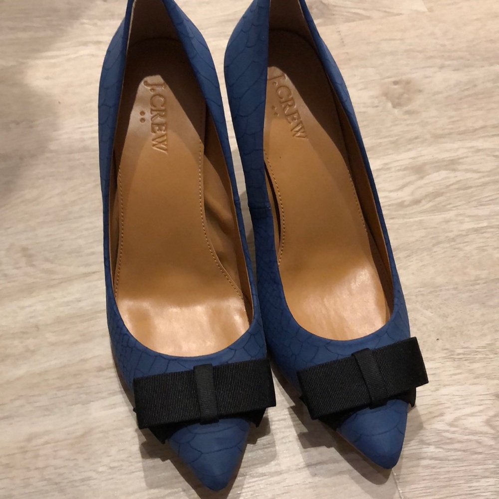 Worn once J.Crew grosgrain bow pumps 7